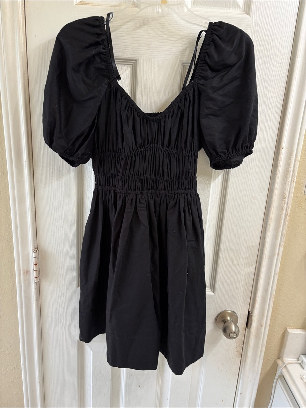 ANTONIO MELANI smocked top with puffed sleeve 100% cotton dress.